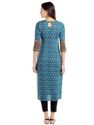 Straight embellished kurta - 15621828 - Standard Image - 3