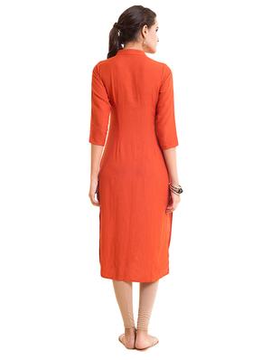 Embroidered straight kurta - 15621834 - Standard Image - 3