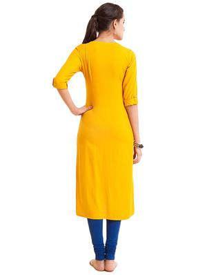 Straight printed kurta - 15621837 - Standard Image - 3