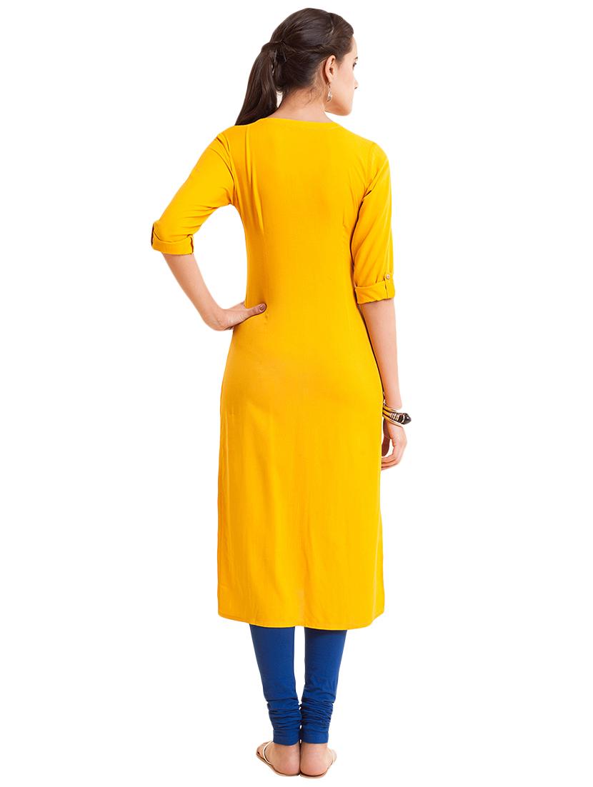 Straight printed kurta - 15621837 - Zoom Image - 3