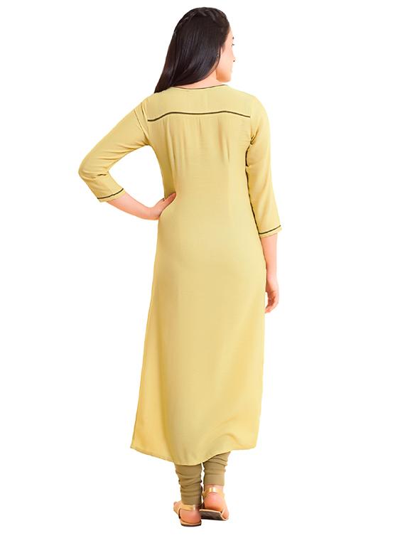 Straight embroidered kurta - 15621841 - Zoom Image - 3