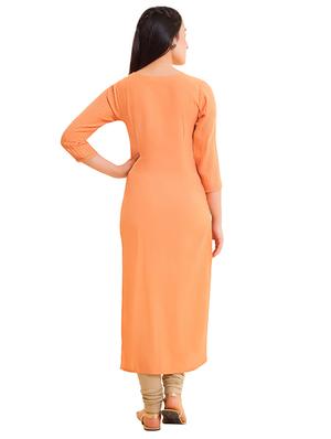 Straight embroidered kurta - 15621842 - Standard Image - 3
