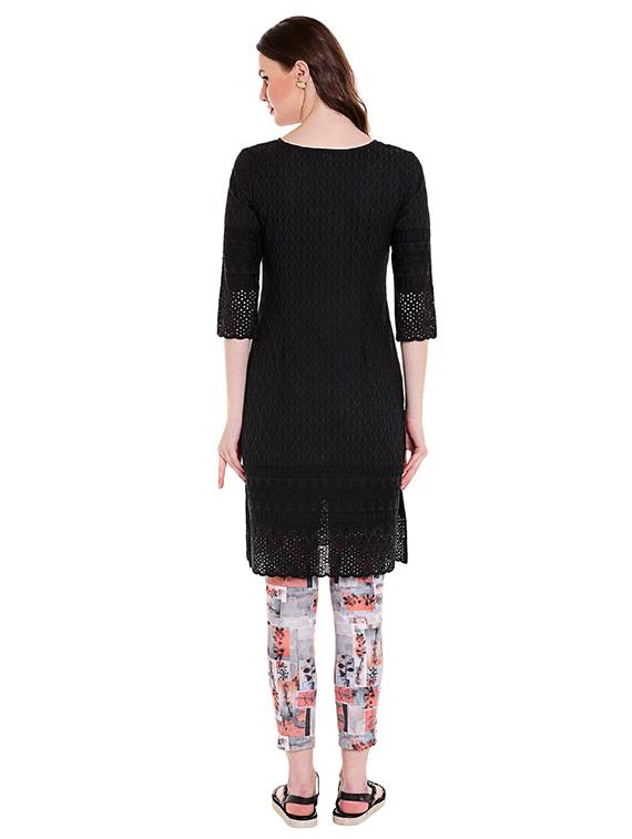 Embroidered straight kurta - 15621843 - Zoom Image - 3