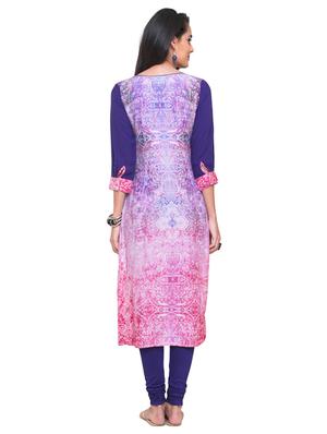 Straight double slit kurta - 15621845 - Standard Image - 3