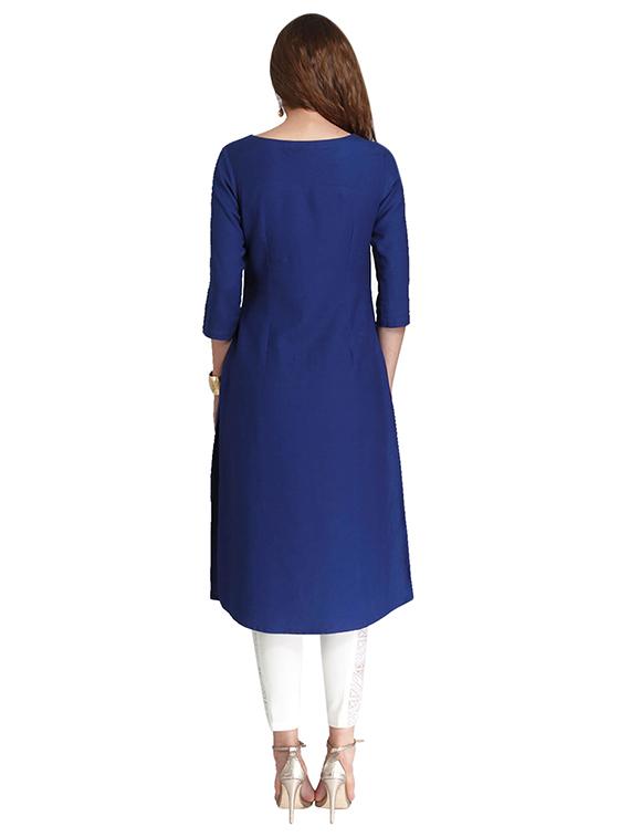 Straight stripes kurta - 15621850 - Zoom Image - 3