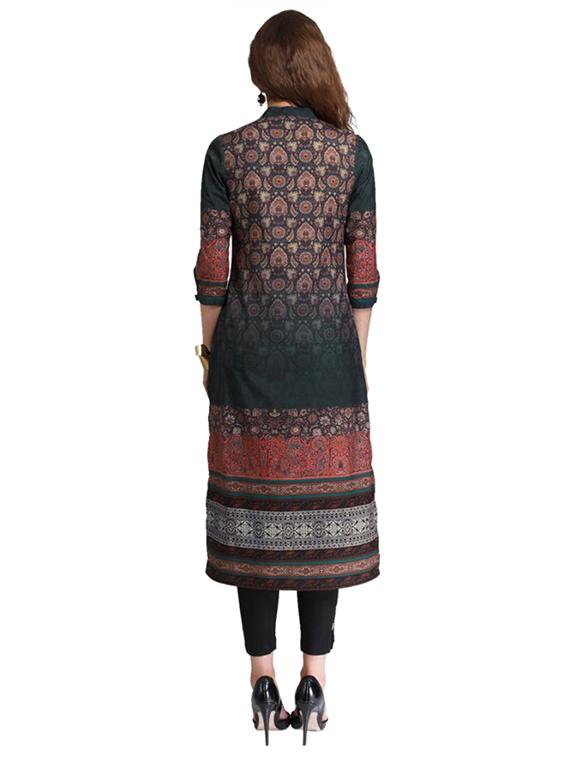Straight printed kurta - 15621852 - Zoom Image - 3