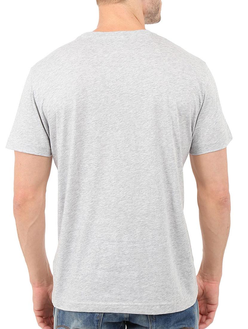 grey cotton chest print tshirt - 15621923 - Zoom Image - 3