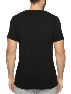 black cotton chest print tshirt - 15621927 - Standard Image - 3