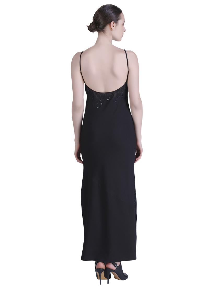 side slit sequined detail maxi dress - 15622176 - Zoom Image - 3