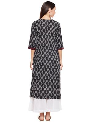 Printed straight kurta - 15622373 - Standard Image - 3
