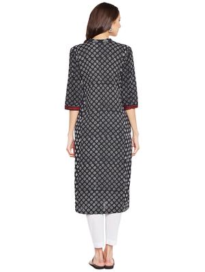 Straight printed kurta - 15622377 - Standard Image - 3