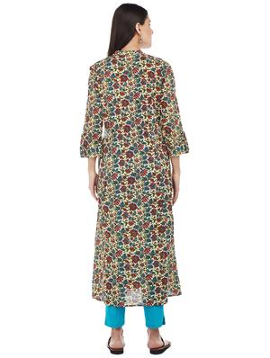 Angrakha printed kurta - 15622378 - Standard Image - 3