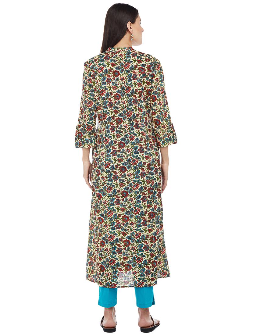 Angrakha printed kurta - 15622378 - Zoom Image - 3