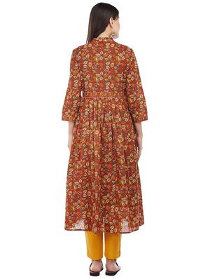 Flared printed kurta - 15622379 - Standard Image - 3
