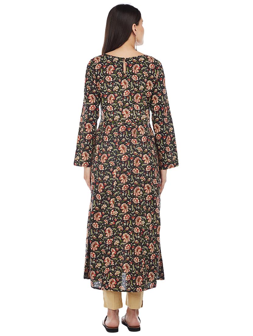 A-line printed kurta - 15622380 - Zoom Image - 3