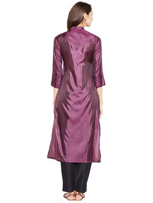 Art silk straight Solid kurta - 15622390 - Standard Image - 3