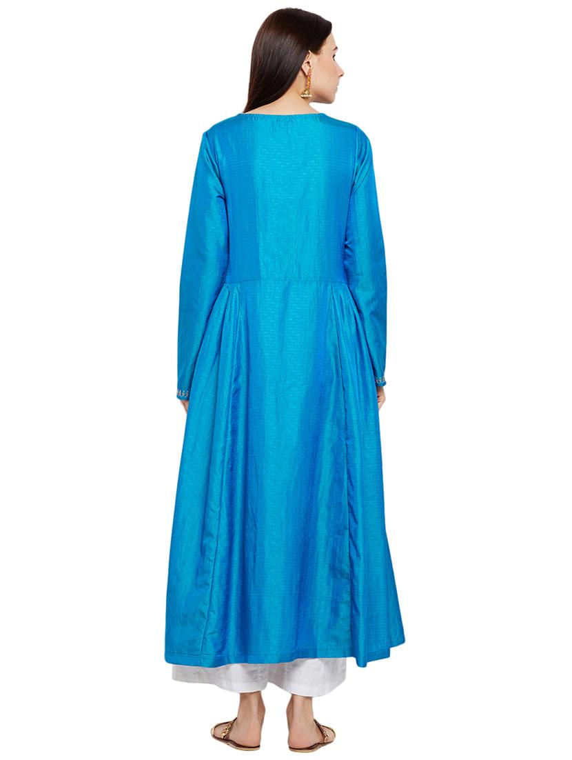 art silk a-line kurta - 15622397 - Zoom Image - 3