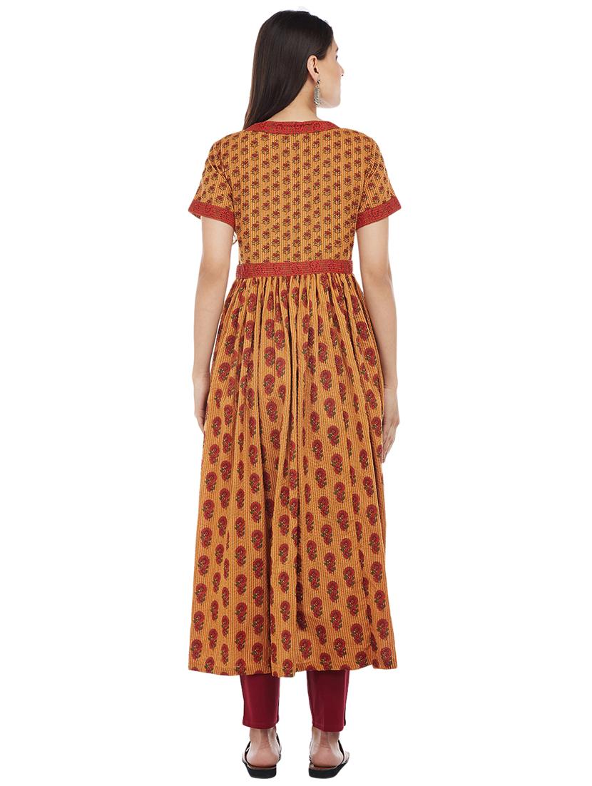 Flared printed kurta - 15622399 - Zoom Image - 3