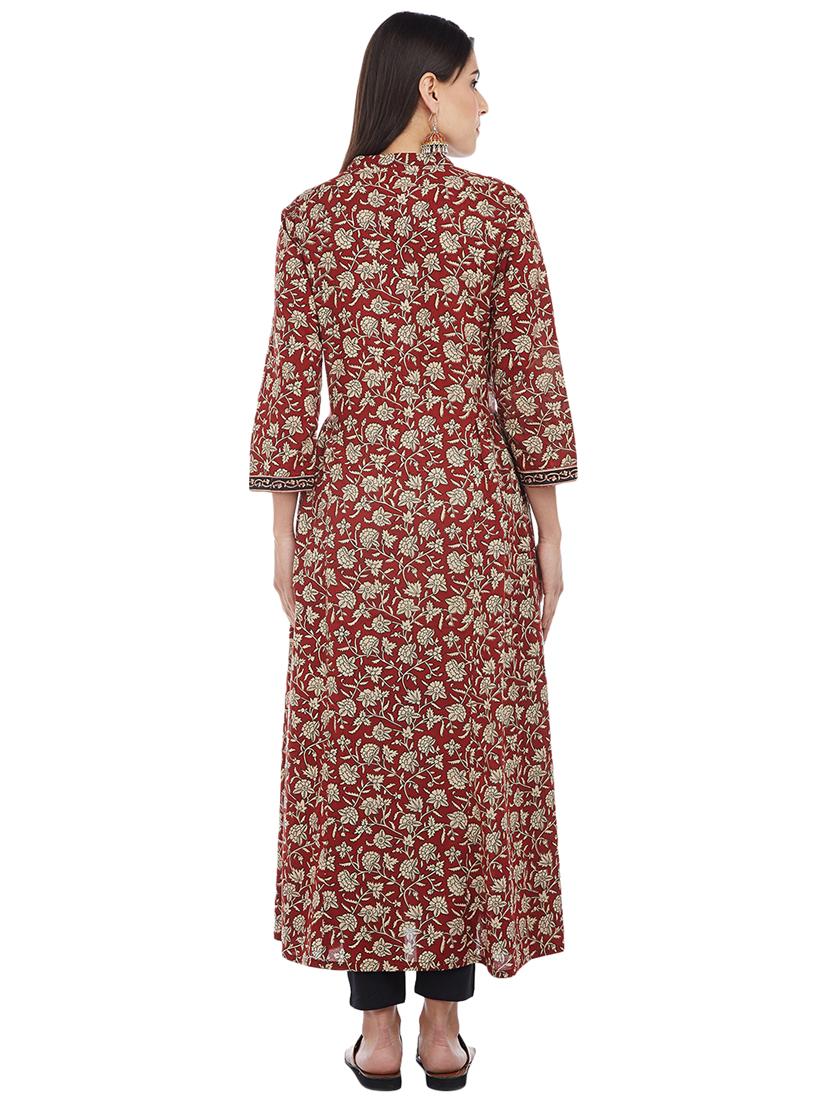 A-line printed kurta - 15622400 - Zoom Image - 3