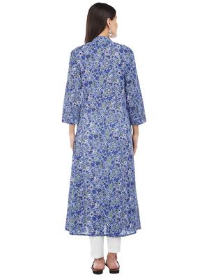 A-line printed kurta - 15622401 - Standard Image - 3