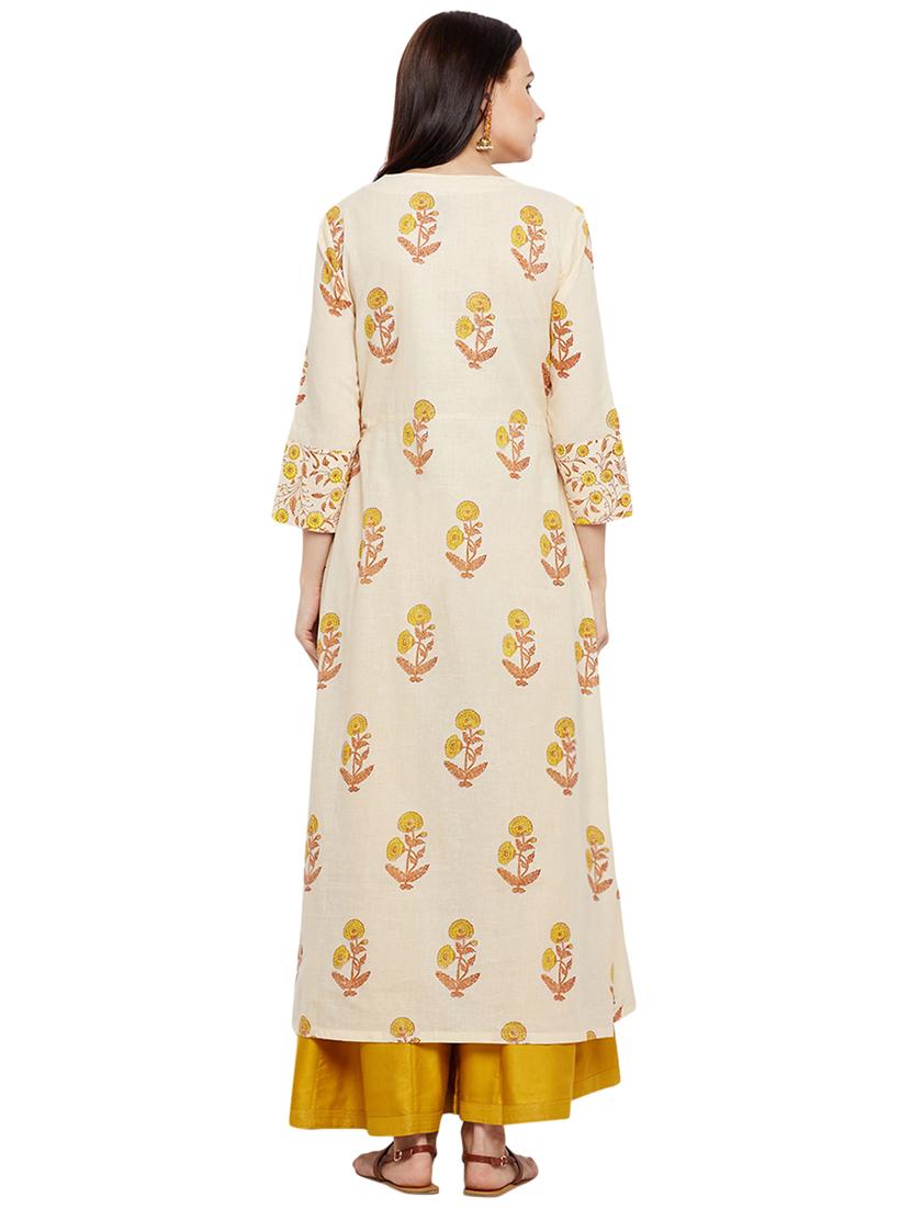 Angrakha printed kurta - 15622410 - Zoom Image - 3