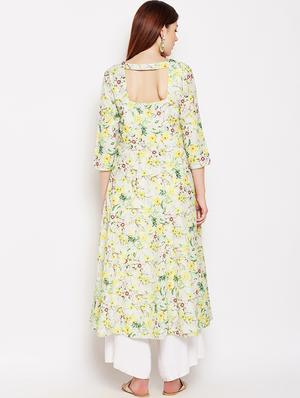 A-line floral print kurta - 15622417 - Standard Image - 3