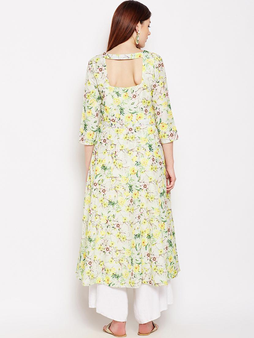A-line floral print kurta - 15622417 - Zoom Image - 3