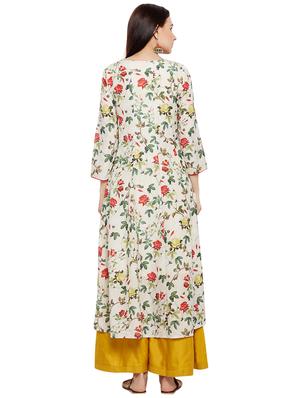 Anarkali floral piping kurta - 15622419 - Standard Image - 3