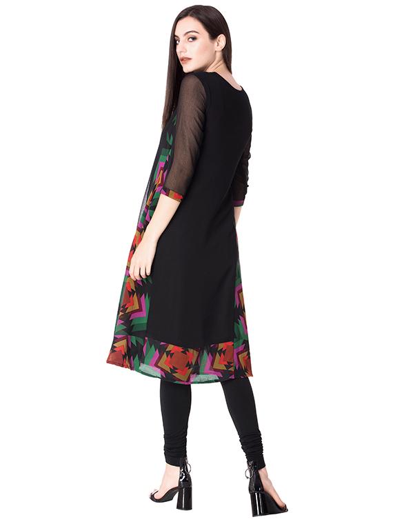A-line printed hem kurta - 15622932 - Zoom Image - 3