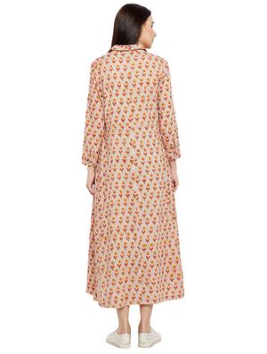 Printed a-line dress - 15623362 - Standard Image - 3