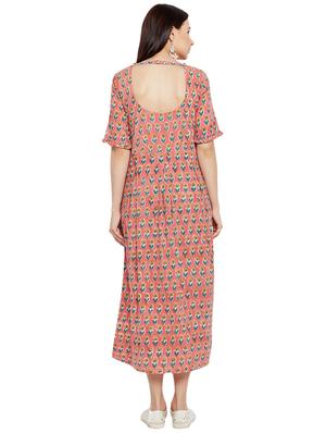 Printed a-line dress - 15623363 - Standard Image - 3