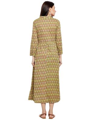 Printed a-line dress - 15623364 - Standard Image - 3