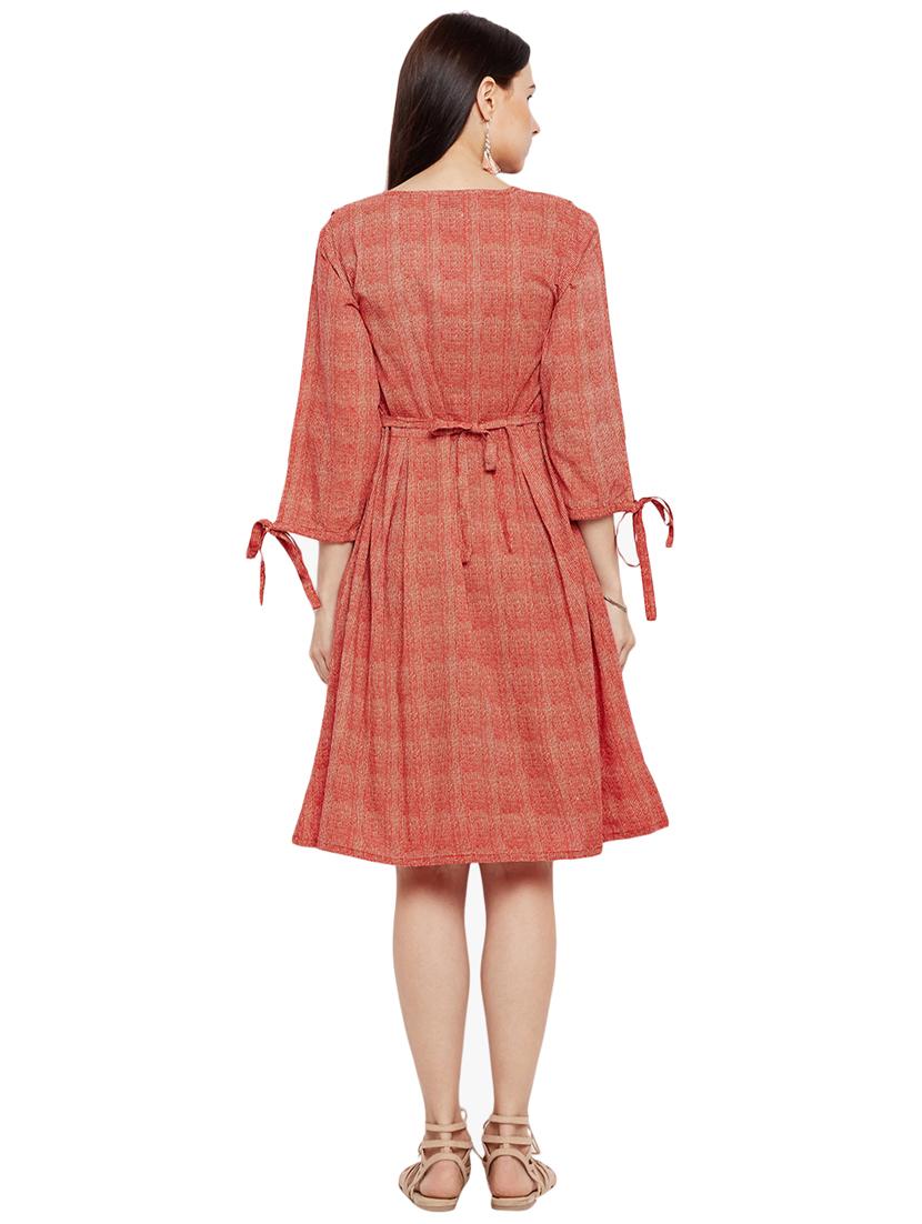 Printed a-line dress - 15623365 - Zoom Image - 3
