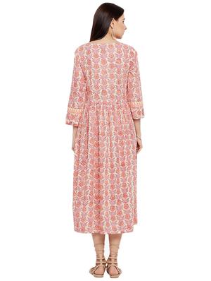 Printed a-line dress - 15623366 - Standard Image - 3