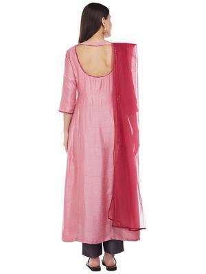 Solid stitched flared suit - 15623542 - Standard Image - 3