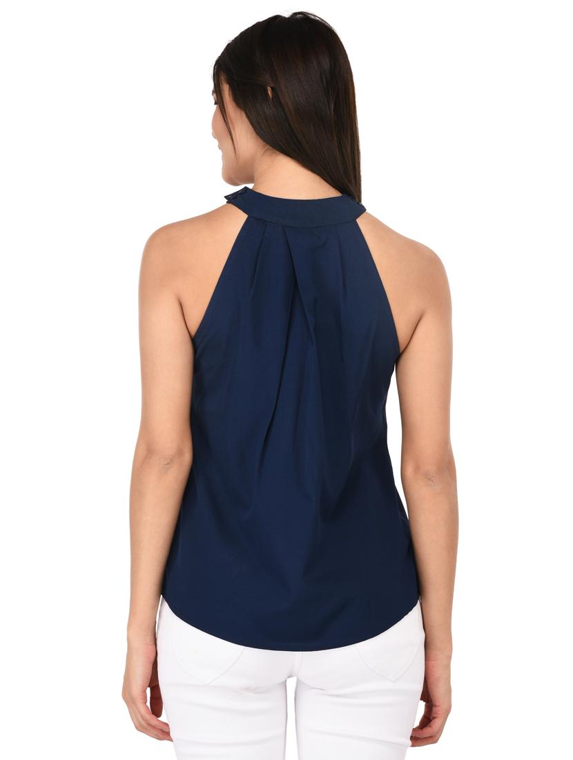 gathered detail mock neck top - 15623568 - Zoom Image - 3