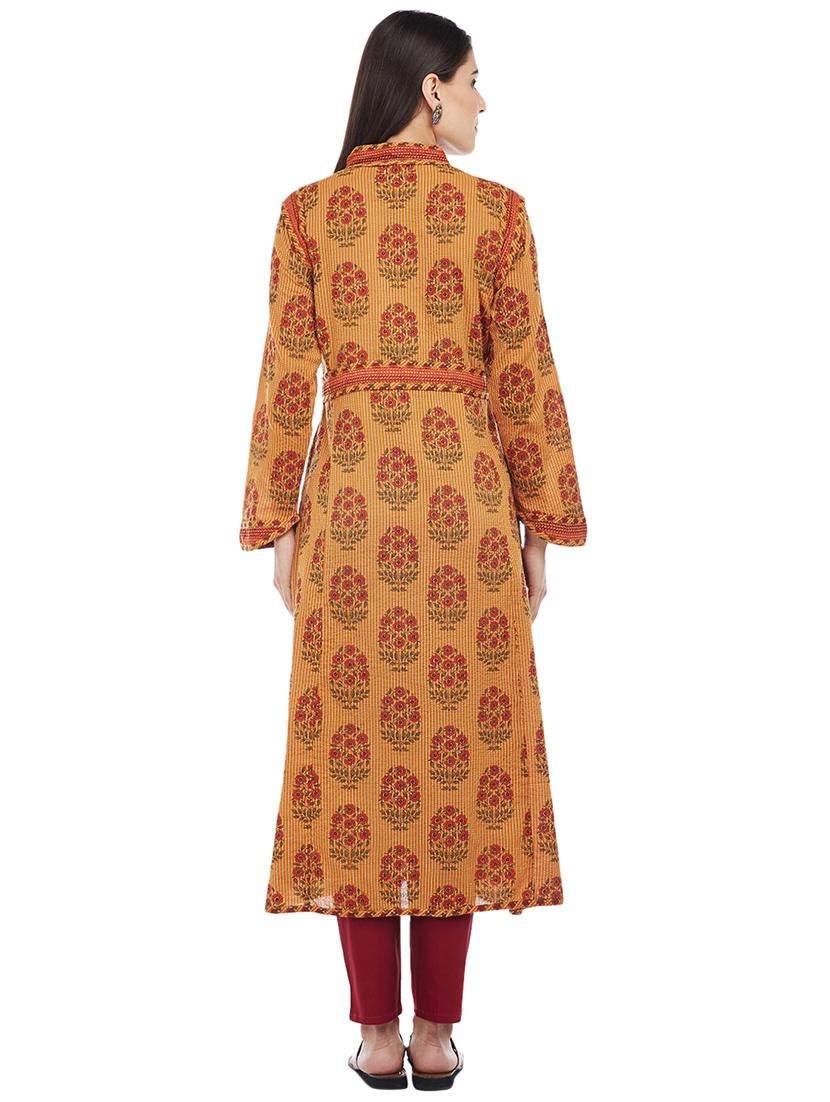 A-line kurta with jacket - 15623580 - Zoom Image - 3