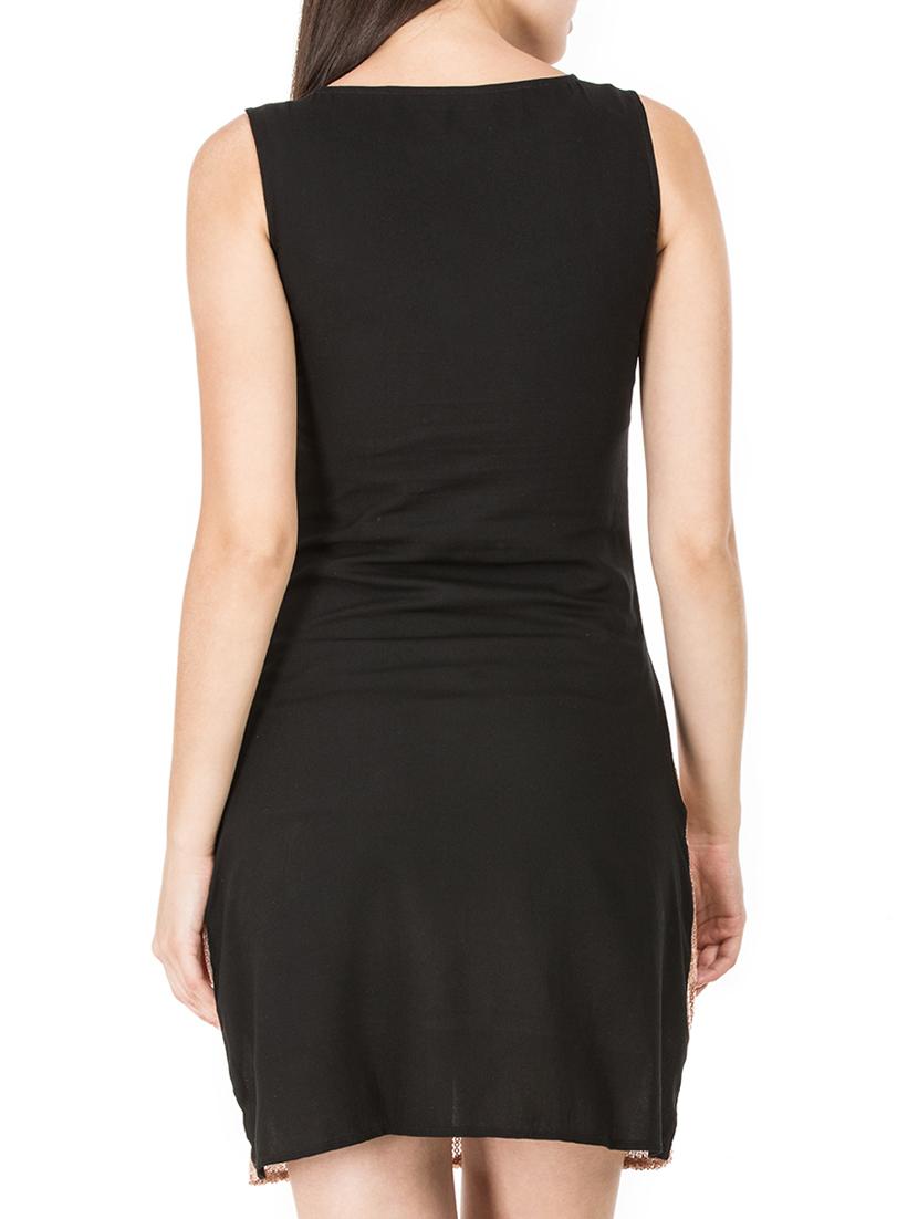 sleeveless shimmery a-line dress - 15623862 - Zoom Image - 3