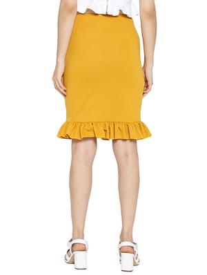 frilled hem pencil skirt - 15624950 - Standard Image - 3