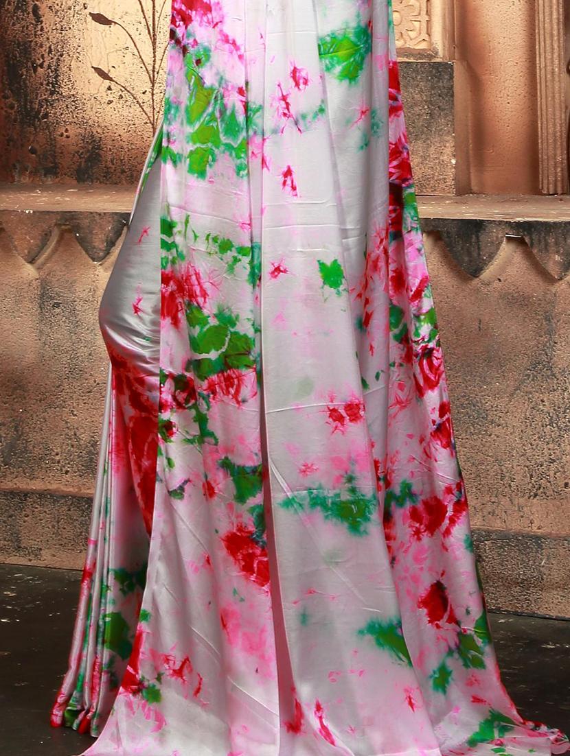 contrast shades shibori saree with blouse - 15625018 - Zoom Image - 3