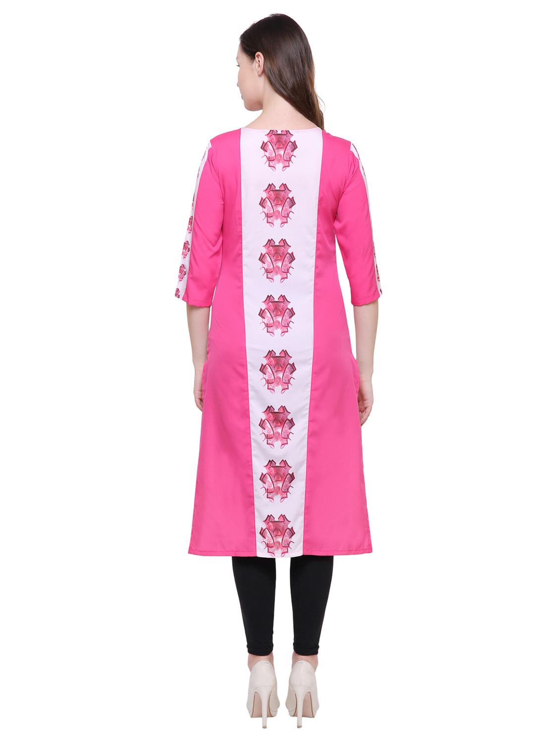 Digital print straight kurta - 15625061 - Zoom Image - 3