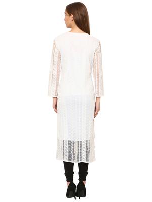 Piping straight kurta - 15625064 - Standard Image - 3
