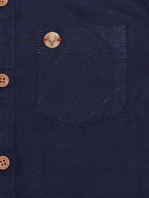 navy blue cotton blend shirt - 15625167 - Standard Image - 3