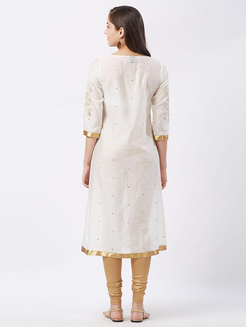 embroidered kalidaar kurta - 15625187 - Zoom Image - 3