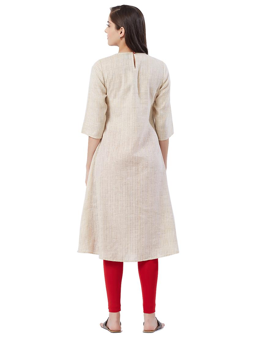 A-line patch pocket kurta - 15625335 - Zoom Image - 3