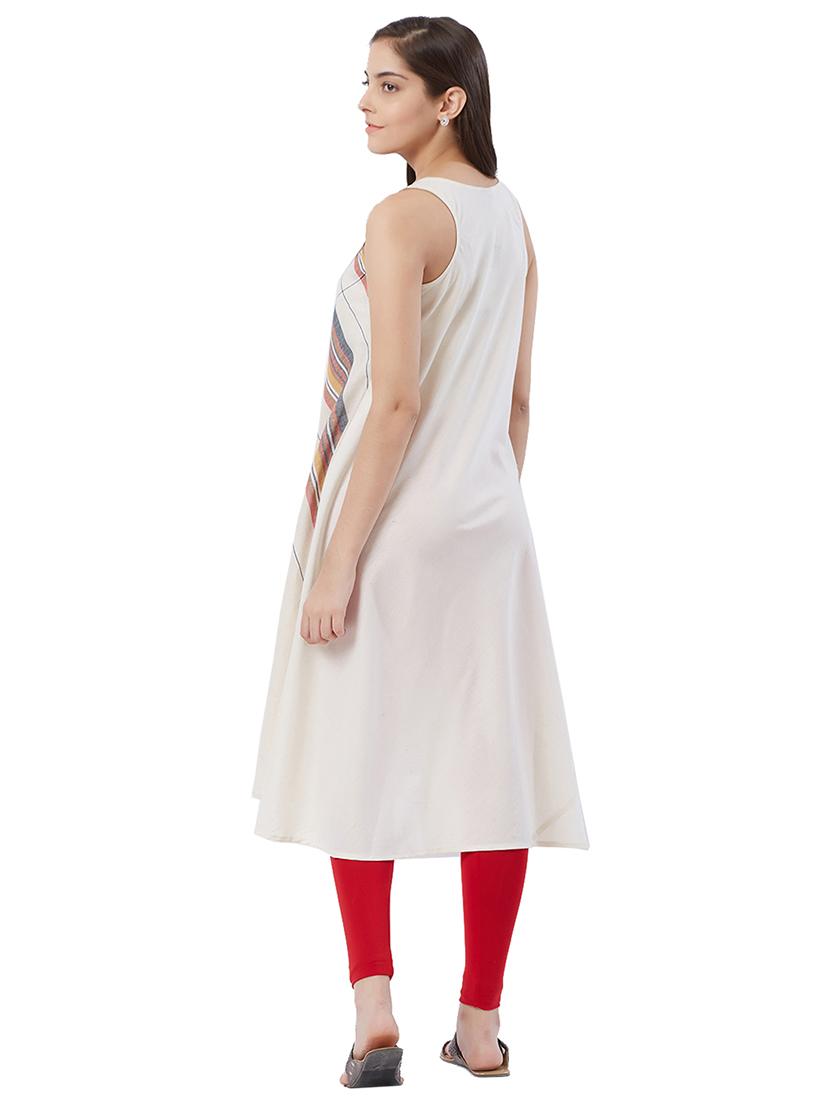 A-line checkered kurta - 15625337 - Zoom Image - 3