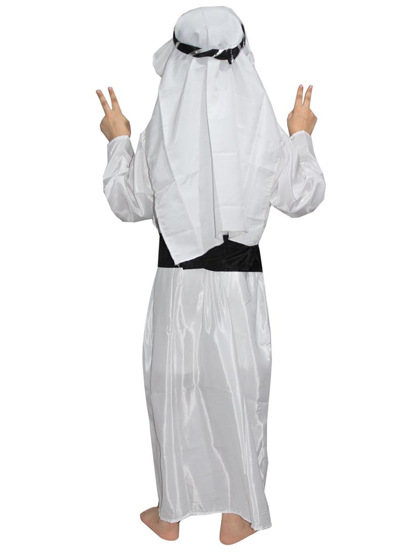 white polyester arabian shaikh costume - 15625633 - Zoom Image - 3