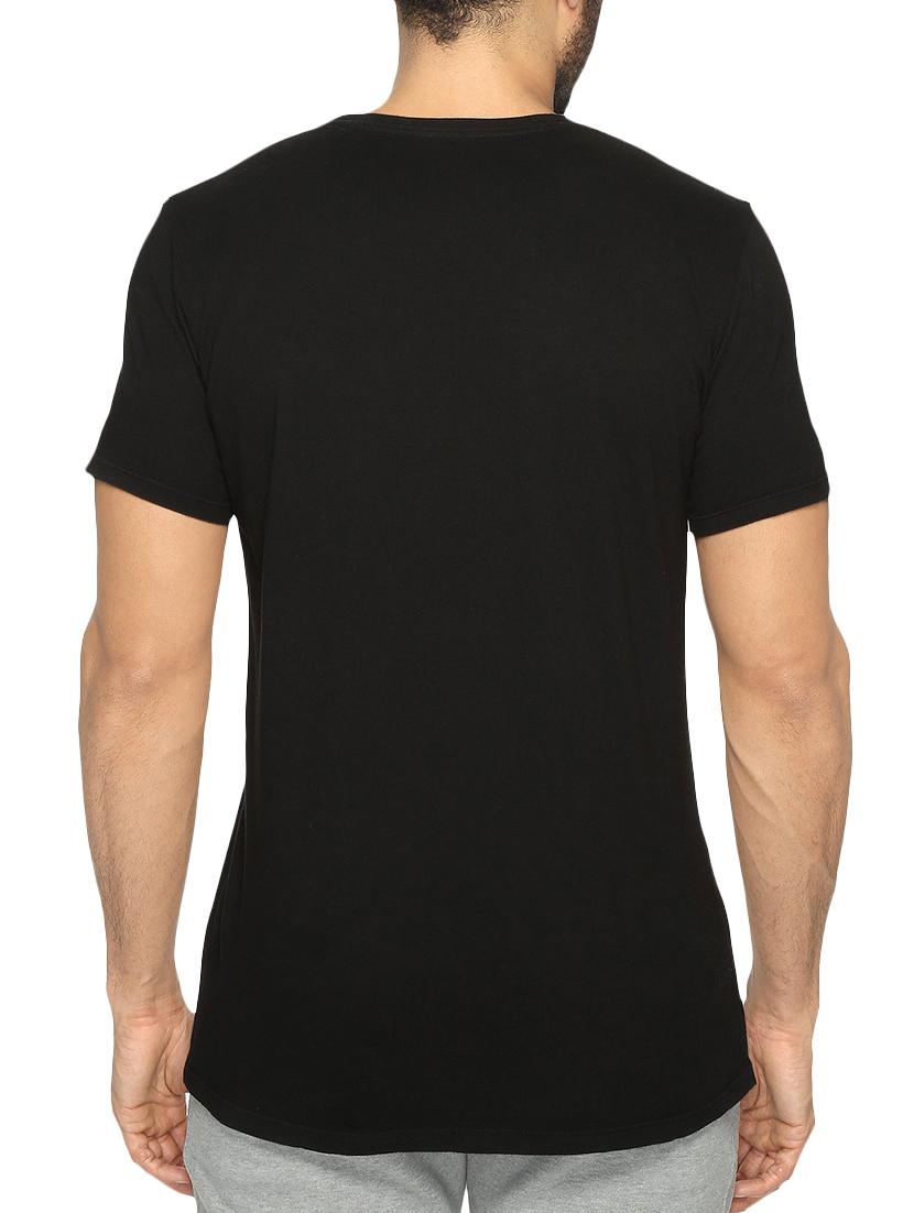 black cotton chest print tshirt - 15625715 - Zoom Image - 3