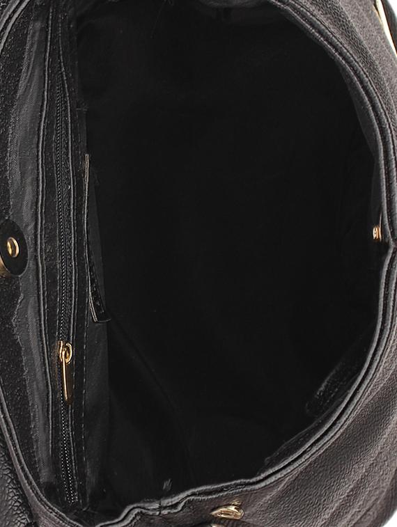 black leatherette (pu) fashion backpack - 15625751 - Zoom Image - 3