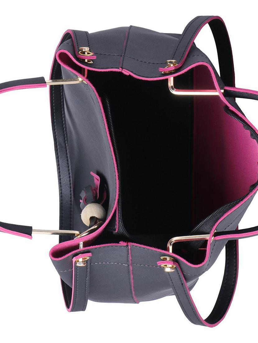 black leatherette (pu) regular tote - 15625991 - Zoom Image - 3